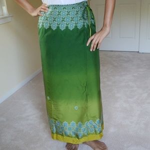 Silk wrap skirt